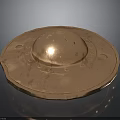 Ancient Copper Weapon Helmet with Decorative Holes Edge and Polished Surface