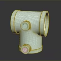 Stainless Steel Tee Pipe Fitting With Flanged Ends And Secure Bolts