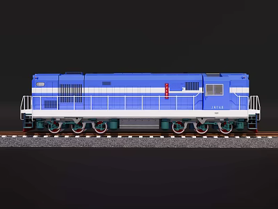 Locomotive Dongfeng 5 Freight Locomotive 3d model