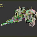 Advanced Cosmic Space Station Modular Structure With Metallic Framework For Space Exploration