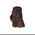 Detailed 3D Rendered Natural Rock Structure With Textured Surface Layered Formation And Rough Edges