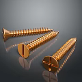 High Quality Durable Industrial Equipment Golden Cross Head Threaded Metal Screws