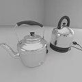 Modern Stainless Steel Kitchen Appliances With Electric Kettle And Rice Cooker