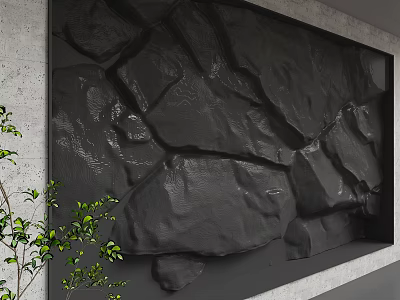 Modern background wall 3d model