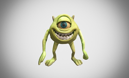 Mike Wazowski Bigeye Monster Toy 3d model