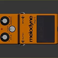 Orange Melodyne Throat Electronic Device With Control Knobs And Pedal