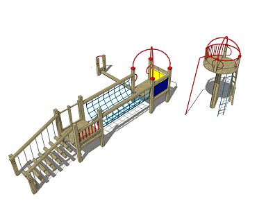 Modern Playground Equipment Kindergarten Equipment Children's Facilities Sandpit Facilities 3d model