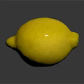 Two Fresh Ripe Yellow Lemons on Dark Surface with Shiny Reflections