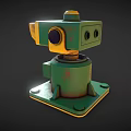 Advanced Green Commercial Equipment With Yellow Accents And Stable Base For Industrial Use
