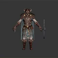 Modern Game Character Viking Warrior Armor 3d model