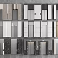 Various Modern Elevator Door Designs With Marble Metal And Panel Styles 3d model