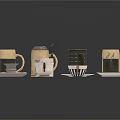 Everyday Household Tableware Collection Featuring Ceramic Mugs And Plates In Various Designs