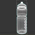 Orange Water Bottle With Black Cap PIRS Logo And Tennis Symbol Textured Surface