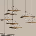 Modern Layered Woven Pendant Lights With Geometric Design For Interior Decor 3d model
