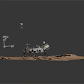 Mars Rover Exploration Vehicle On Martian Surface With Mechanical Arm And Scientific Instruments