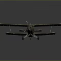 Vintage Military Biplane Fighter Aircraft With Red Stars