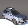 Blue SUV Featuring Roof Cargo Carrier Modern Sleek Exterior And Large Alloy Wheels