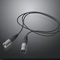 High Quality Gray Electronic Cable With Flexible Design And Metal Connectors On Both Ends 3d model