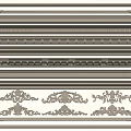 Decorative Gypsum Molding with Various Intricate Patterns and Carved Designs for Interior Decoration