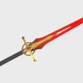 Long Sword Science Fiction Long Sword Sword Magic Weapon Fantasy Sword 3d model