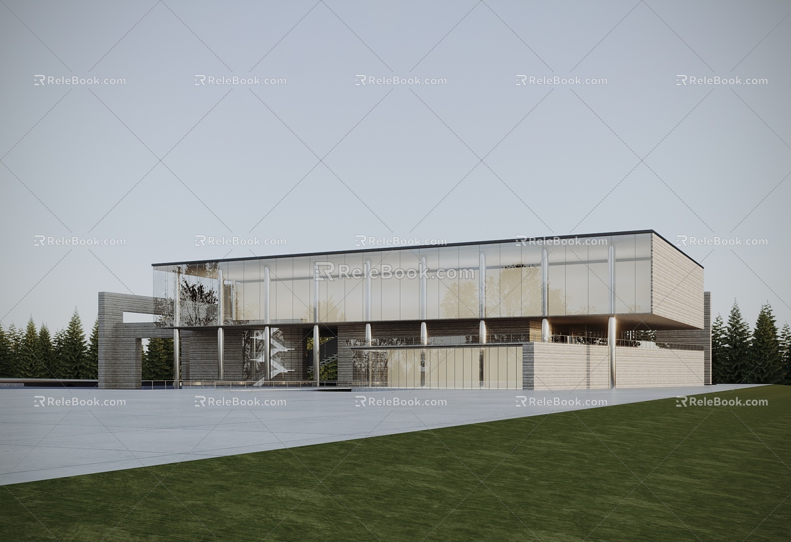 Modern Venue Architecture 3d model