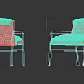 Modern Comfortable Wooden Frame Accent Chairs With Soft Gray Cushions And Armrests