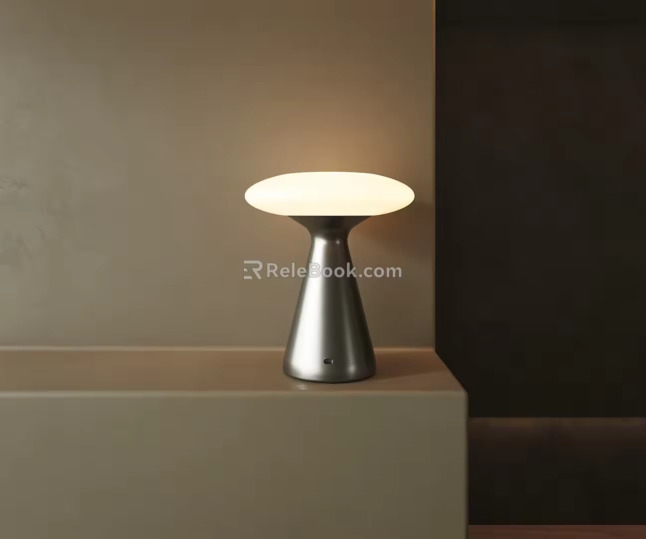 Modern Middle Ancient Table Lamp Style Mushroom Lamp Desk Lamp Simple Light Luxury Bedside Lamp 3d model