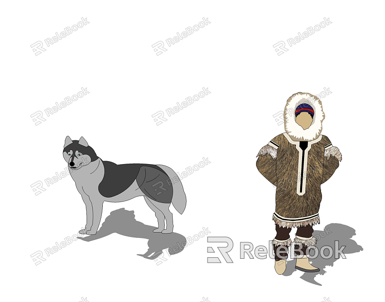 modern man snow figure animal model