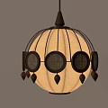 Unique Chandeliers With Round Bell Shaped And Cylindrical Fabric Shades Design