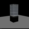 Elegant Glass Display Cabinet With Multi layer Shelves And Black Base Modern Design Structure
