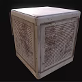 Rusty Air Conditioner Fan With Metal Grille And Industrial Design