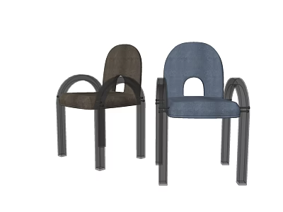 modern leisure chair acrylic plastic leisure chair 3d model