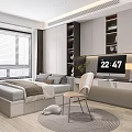 Tatami Bedroom Interior Design With Tatami Bed Desk Chair And Window Blinds