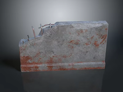 Cement Barrier Barrier Road Facilities Road Goods Road Goods Road Facilities Public Facilities 3d model