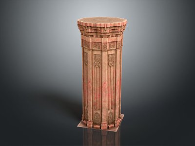 European style pillar classical stone pillar stone pillar 3d model