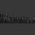 Train Track Model With Red Base And Black Curved Rails Design