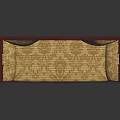 Traditional Wooden Sofa With Red Carved Frame And Yellow Floral Pattern Cushions