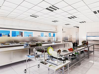 Modern Kitchen Restaurant Kitchen Dining Kitchen Hotel Kitchen Hotel Kitchen Central Kitchen Commercial Kitchen 3d model