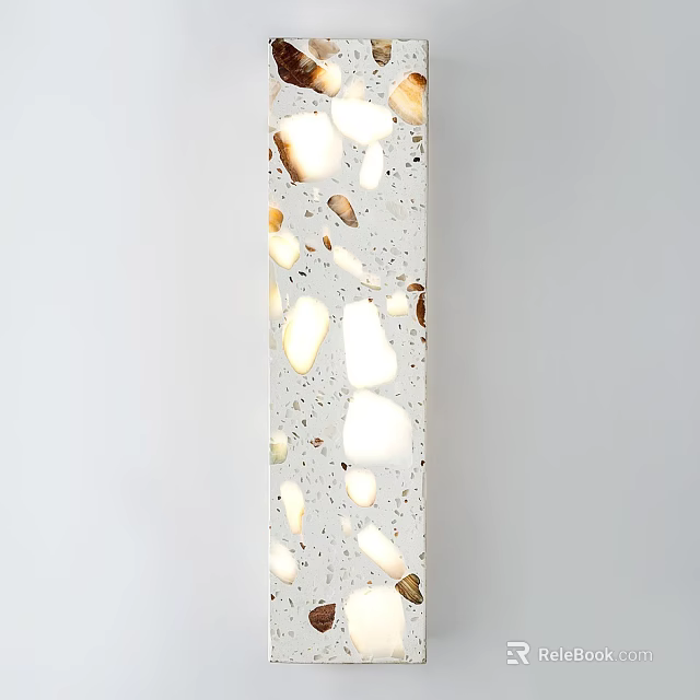 Modern Wall Lamp With Unique Textured Surface And Decorative White Brown Design 3d model