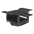 Black Expandable Equipment With Folding Panels Control Buttons And Indicator Lights 3d model