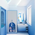 Frozen Themed Hotel Guest Room With Castle Shaped Bed Plush Toys Snowflake Decor And Balloons