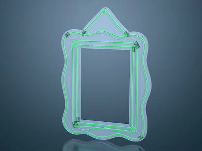 Modern picture frame photo frame neon sign advertising light product light 3d model