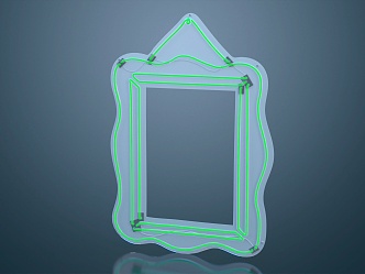 Modern picture frame photo frame neon sign advertising light product light 3d model