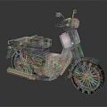 Light Green Modern Scooter Motorcycle With Brown Seat Mirrors And Black Wheels