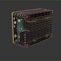 Rugged Industrial Computer Module With Black Heat Sink Green Circuit Board CE Certification