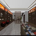 Tobacco and Liquor Store Interior With Well Arranged Shelves Glass Display Counters And Various Products