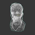 Serious Male Game Movie Character 3D Model With Short Dark Hair And Dark Coat