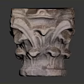 Artistic Sculpture Carving With Intricate Brown Stone Texture And Ornate Design