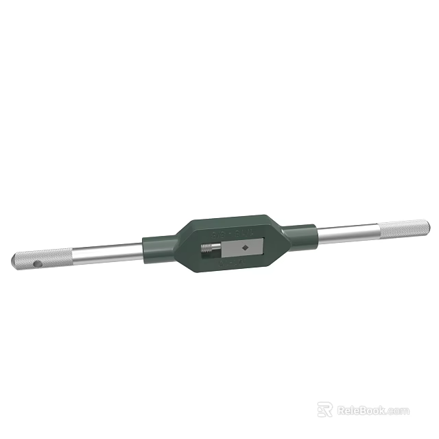 Adjustable Precision Measuring Tool With Green Body And Silver Metal Rods 3d model 