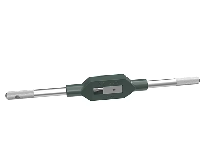 Adjustable Precision Measuring Tool With Green Body And Silver Metal Rods 3d model